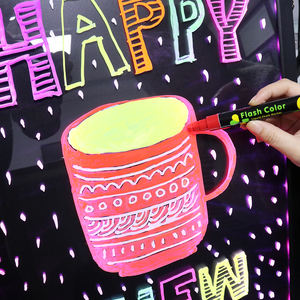 Светодиодная меловая доска для рисования деревянная доска для сообщений маркер с 8 светлыми цветами для детей, ресторана, бара, праздника - Product Image 4