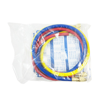 Jauge de collecteur AC manomètre automobile 3 voies para réfrigérant avec jauges antichoc tuyaux coupleurs 536G compteur de réfrigérant