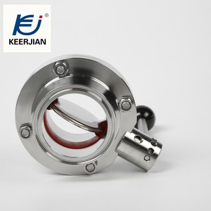 Vanne papillon sanitaire pneumatique en acier inoxydable 304/316L, à amortissement, connexion filetée, pour le contrôle du pétrole et du gaz, marque <span class=keywords><strong>KEJ</strong></span> - Product Image 1