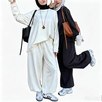 Vêtements islamiques d'hiver, tricot ample respirant, vêtements de sport modestes pour musulmanes, pull à col rond à manches longues
