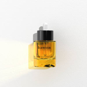 Flacon de sérum de luxe vide de 30 ml avec boîte, personnalisable, en verre givré vert, flacon compte-gouttes pour soins de la peau - Product Image 6