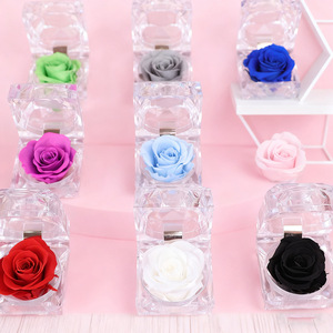 Collier avec pendentif rose en acrylique transparent, romantique et créatif pour la Saint-Valentin, boîte à bijoux rose, idéal pour la fête des mères - Product Image 1