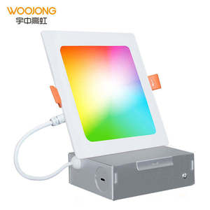 우종 <span class=keywords><strong>4</strong></span> 인치 <span class=keywords><strong>LED</strong></span> 통 포트라이트 정션 박스 화이트 알루미늄 WiFi 매입형 천장 조명 패널 빌라 선택 가능 3CCT - Product Image 2