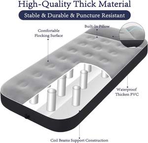 Camping Air Matelas Voyage Lit Coussin De Couchage Anti-Fuite <span class=keywords><strong>Gonflable</strong></span> avec Surface Épaissie Construit <span class=keywords><strong>Oreiller</strong></span> pour La Maison SUV Camion R - Product Image 3