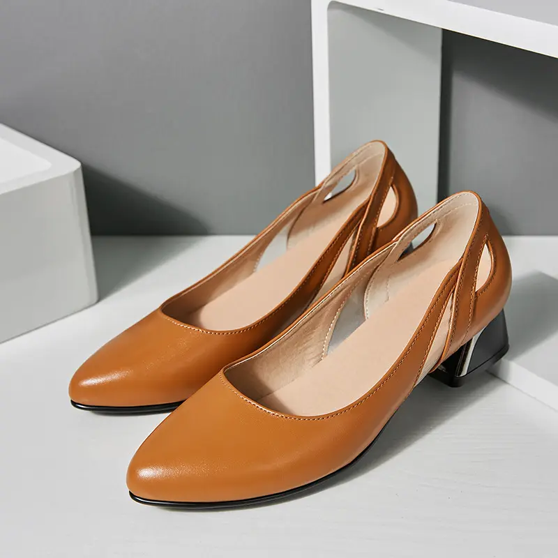 ARUBBIT Luxus-Designer Freizeitmode Büro Damen Damen elegante Damen-Schuhe Designer Markengröße 43 echte Lederschuhe