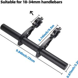 Antuke - Soporte de Extensión para Manillar de Bicicleta, Aleación de Aluminio, Ajustable, para Luz, Velocímetro y Accesorios de Ciclismo - Product Image 4