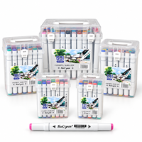 Marqueur d'art professionnel Jiuniu YZ-502-1 à double pointe, encre à l'alcool de haute qualité, design carré blanc pour le dessin de précision