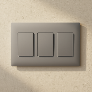 Plaque grise 3 voies compatible avec Vimar Arke - Product Image 3