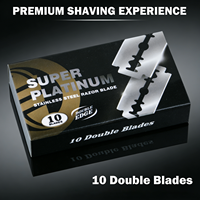 Lames de rasoir à double tranchant CestoMen Barber Super Platinum, 10 pièces/boîte, en acier inoxydable, de Guangdong