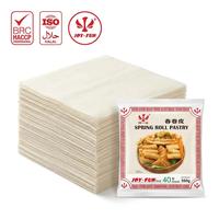 Pelees de rouleaux de printemps surgelées 215x215mm, farine de blé, eau, sel, pour restaurants, traiteurs, vente en gros, OEM, emballage personnalisé