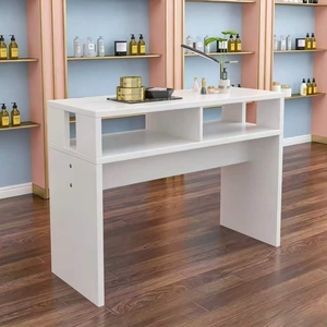 Nail Desk Retro Single/Double Person Nail <b>Work</b> Desk Nail Shop Desk Special Offer Economy Nail Desk Nail Desk - Product Image 1