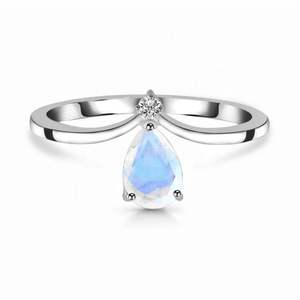 OEM Blue Moonstone Ring Rhodium Wedding 925 Silver Jewelry Wholesale Manufacturer Department Stores Exporters Confidential - Product Image 3