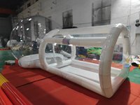 Dôme gonflable transparent en PVC de haute qualité pour maison à bulles, château gonflable en plastique transparent pour ballons, maison gonflable blanche