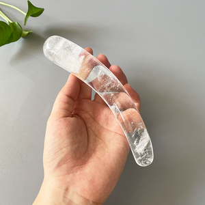 Baguette de Massage en cristal de Quartz clair baguette pelvienne Gua Sha pour adultes cristaux et pierres de guérison baguettes de Massage pour adultes cadeau - Product Image 1