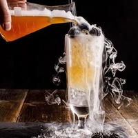 El fabricante produce una pequeña máquina de hielo seco discoteca cóctel atmósfera humo comestible CO2 máquina de hielo seco