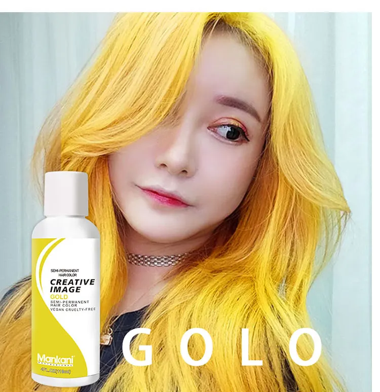 mankani liquid direct use on blonde hair Color dye hair wigs Semi Permanent Hair Dye Cream