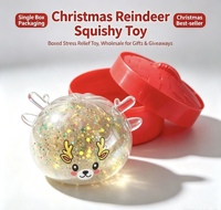 Jouet Squishy Renne de Noël, Doux, à Rebond Lent, Anti-Stress, Cadeau de Fêtes du Nouvel An, Kawaii et Mignon