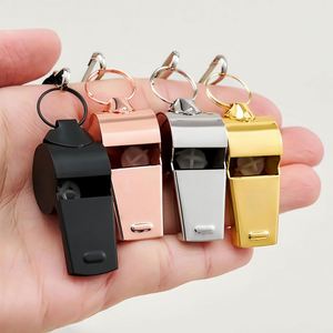 Sifflet d'arbitre en acier inoxydable gravé sur mesure avec cordon, son clair et fort, portable pour toutes les saisons, sports scolaires - Product Image 5