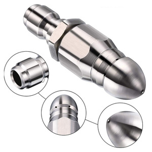 Boquilla de chorro de agua a alta presión de acero inoxidable Sulai Machinery, punta puntiaguda 14, una delantera y seis traseras, conexión rápida - Product Image 5
