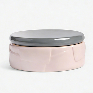 <span class=keywords><strong>Jalo</strong></span> - Tazón Redondo de Cerámica Hecho a Mano con Grabado en Relieve, Vacío, para Aromas/Cera, Decoración del Hogar, Día de San Valentín - Product Image 2
