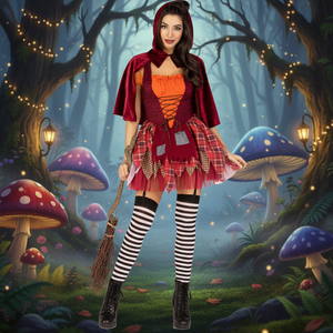 Disfraz <span class=keywords><strong>de</strong></span> Bruja Caperuza Roja <span class=keywords><strong>de</strong></span> Alta Calidad <span class=keywords><strong>para</strong></span> Halloween, Capa <span class=keywords><strong>de</strong></span> Cosplay <span class=keywords><strong>para</strong></span> Halloween - Product Image 6