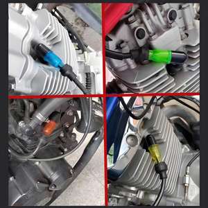 ปลอกหัวเทียนมอเตอร์ไซค์แบบ LED สากล ไฟกระพริบ ตัวเรือนยางพลาสติก หลายสี - Product Image 6