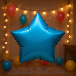 Party Love Foil Star <b>Balloon</b> 19 Inch Metallic Blue Party <b>Decoration</b> for Birthday Kids Parties - Product Image 2