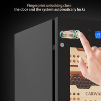 Cabinet à cigares électrique avec télécommande WIFI pour téléphone portable, avec serrure à empreintes digitales, humidité et température constantes