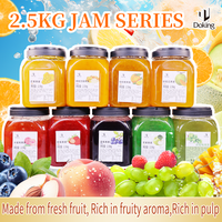 Doking Brand Real Fruit Strawberry Jam 2.5kg Strawberry Pulp Puree for Bubble Tea Smoothie and Dessert Topping Ingredients