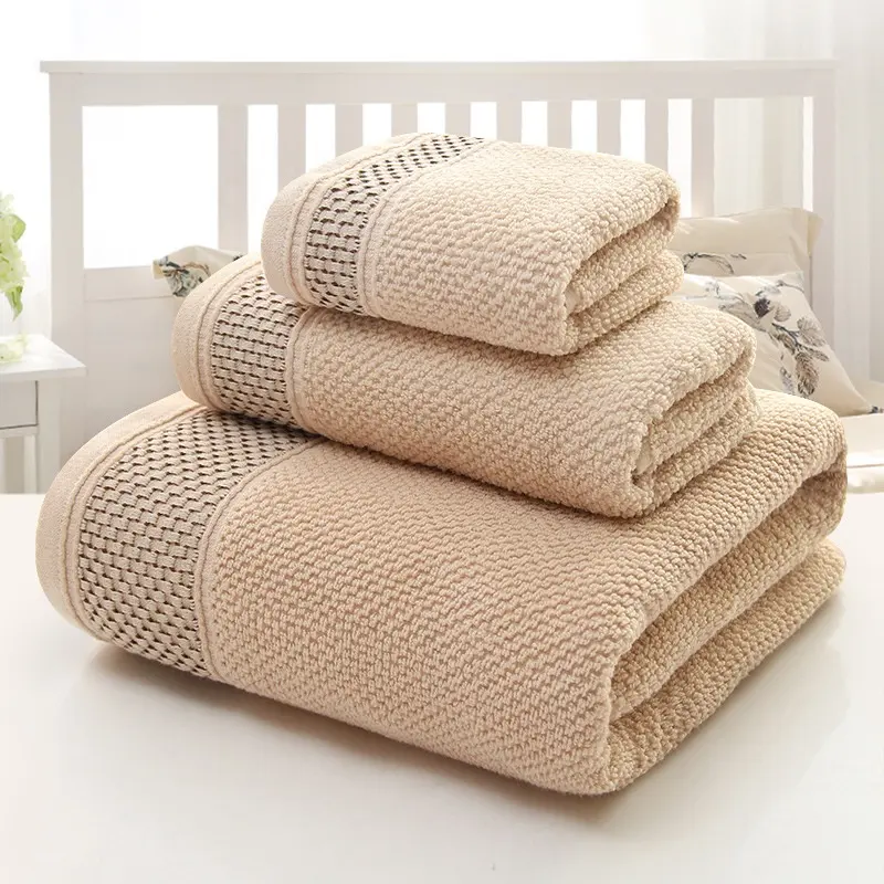 Amazon Towels Bath 100% Cotton White Hotel Soft Absorbent Premium Cotton Egyptian Bath Towel Set 3pcs Set