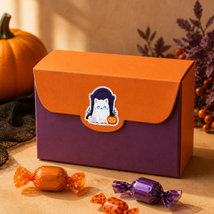 Custom <strong>Halloween</strong> Cartoon Sticker Waterproof Self Adhesive Vinyl Die Cut Cat Trick Or Treat Holiday Stickers For Box Packaging - Product Image 5