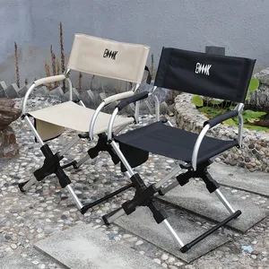 Chaise de directeur pliable extérieure <span class=keywords><strong>Camping</strong></span> plage chaise de pêche en alliage d'aluminium voyage randonnée pique-nique siège meubles de voyage - Product Image 1