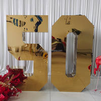 FURUN Chiffres en acier inoxydable pour mariage, anniversaire, décoration personnalisable, décorations de fête, vente en gros d'usine