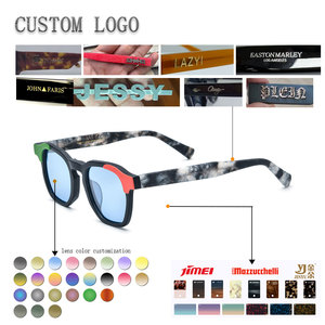 Custom Logo Rectangle Full Rim Sunglasses Mirror Lenses Light Weight Unisex Fashion Casual Adult - Product Image 1