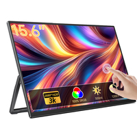Moniteur portable Eimio 15,6 pouces, couleur calibrée, type-C, écran tactile, écran secondaire pour artistes, jeux