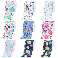 Rubans personnalisés pour la rentrée scolaire, thème crayon, pour la décoration, rubans pour nœuds de cheveux DIY, rubans pour la décoration de fête, 50 yards