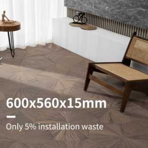 Plancher Stratifié en Bouleau avec Système Click, 1.2mm, Surface Lisse, Placage Noyer, Motif <span class=keywords><strong>Lotus</strong></span>, Design Moderne pour Salon et Usage Extérieur - Product Image 4