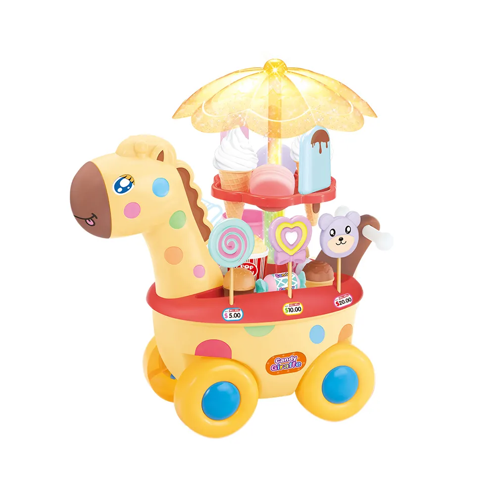 Candy model ice cream store toy food play set with light and sound
