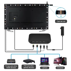 Rüya renk 4K HDMI ortam Tuya WiFi TV arkaplan ışığı ekran Sync 12V LED ışık kiti masaüstü bilgisayar ekran arka plan