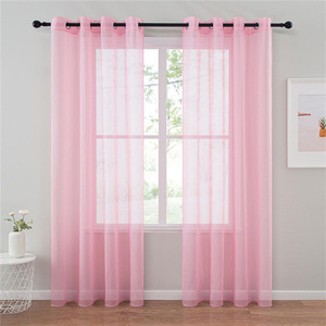 Rideau en tulle transparent 100% polyester, voile uni, rideaux en tissu transparent blanc pour la décoration de la maison - Product Image 5