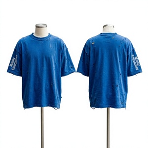 Camiseta con Logotipo Personalizado, Diseño Desgastado, 100% Algodón, Bordado de Alta Calidad, Transferencias DTF Vintage para Camisetas - Product Image 1