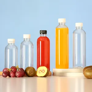 Fabricant de bouteilles de jus de qualité alimentaire Bouteille vide en plastique pour lait, thé, eau Bouteille en plastique PET transparente pour boisson gazeuse avec bouchon