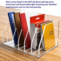 Porte-documents en acrylique transparent, porte-revues, porte-livres en acrylique transparent, organiseur de classement en acrylique, présentoir en acrylique transparent