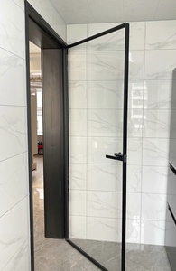 <span class=keywords><strong>Puerta</strong></span> <span class=keywords><strong>Corredera</strong></span> de Vidrio y Aleación de Aluminio Impermeable de Diseño Moderno, Tamaño Personalizado, Superficie Acabada Bien Sellada, para Supermercados y Almacenes - Product Image 5