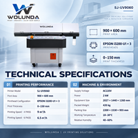Machine UV 9060 de haute qualité avec lecteur d'objets, 3 imprimantes UV à plat I3200U1 avec positionnement automatique pour divers matériaux