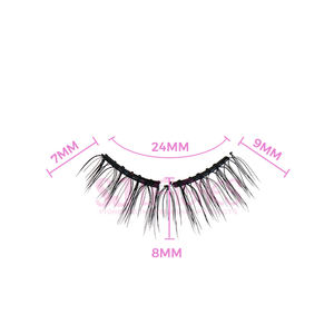 베스트셀러 수제 소프트 마그네틱 속눈썹 2개 자석 글루프리 풀 스트립 내추럴 룩 마그네틱 속눈썹 키트 - Product Image 4