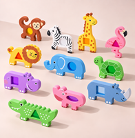 Blocs d'empilage en mousse EVA, jouet de puzzle d'équilibre sur le thème des animaux de la jungle, ensemble de jeu éducatif pour l'apprentissage précoce des tout-petits