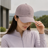 Casquette de golf de performance en daim premium, anti-humidité, style coréen minimaliste, avec logo personnalisé, casquette de papa 6 panneaux de luxe