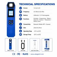 Herramienta de Servicio TPMS UDIAG T10 de Doble Frecuencia 315/433MHz, Activación y Programación de Sensores, Escáner TPMS para Autos, Camionetas y SUV
