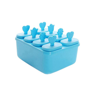 Silicone Ice Cream Molds <b>Set</b> <b>Square</b> Round Popsicle Trays For Kids Household Use - Product Image 5